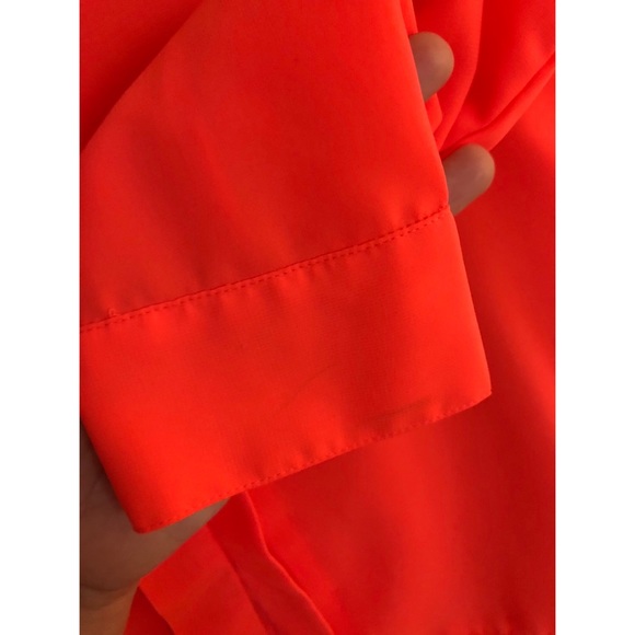 Neon Orange H&M Button Up Blouse - Picture 4 of 7